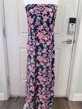 Lilly Pulitzer Marlisa Maxi Dress M | Pretty Social Navy Floral